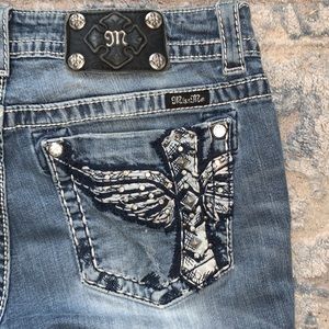 Miss Me bejeweled cross jeans